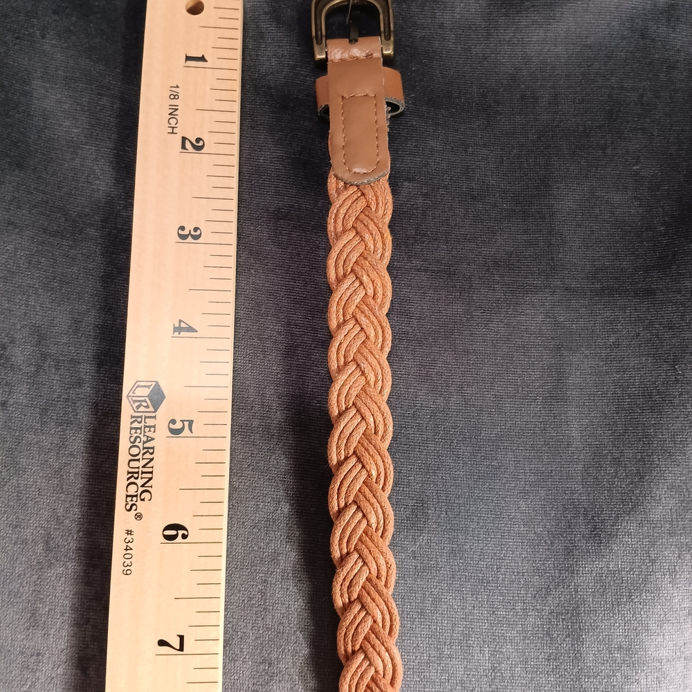 Braided Tan Belt for Women Right At 37 Inches.